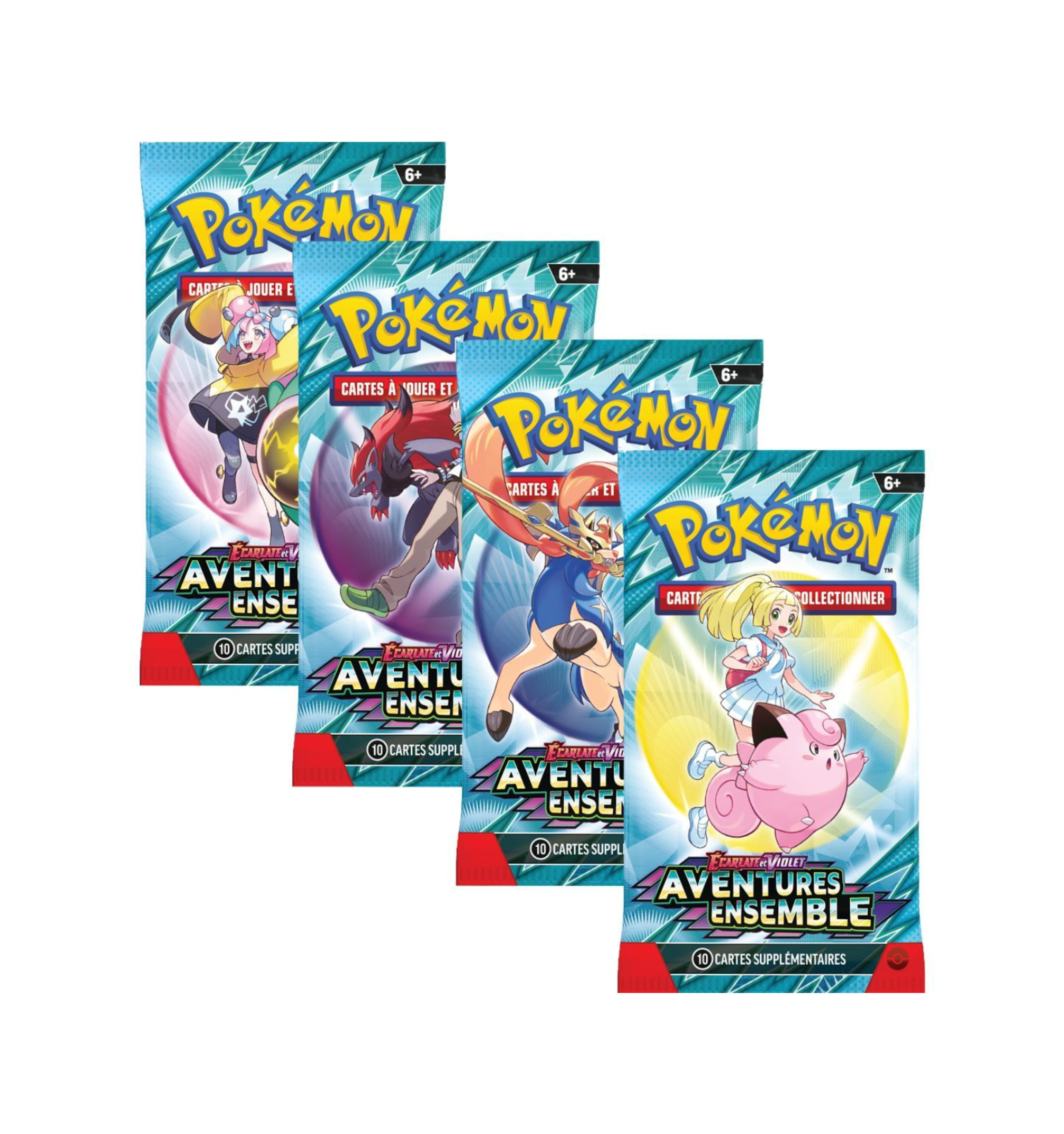 Artset Pokémon EV09 Aventures Ensemble composé de 4 boosters scellés français