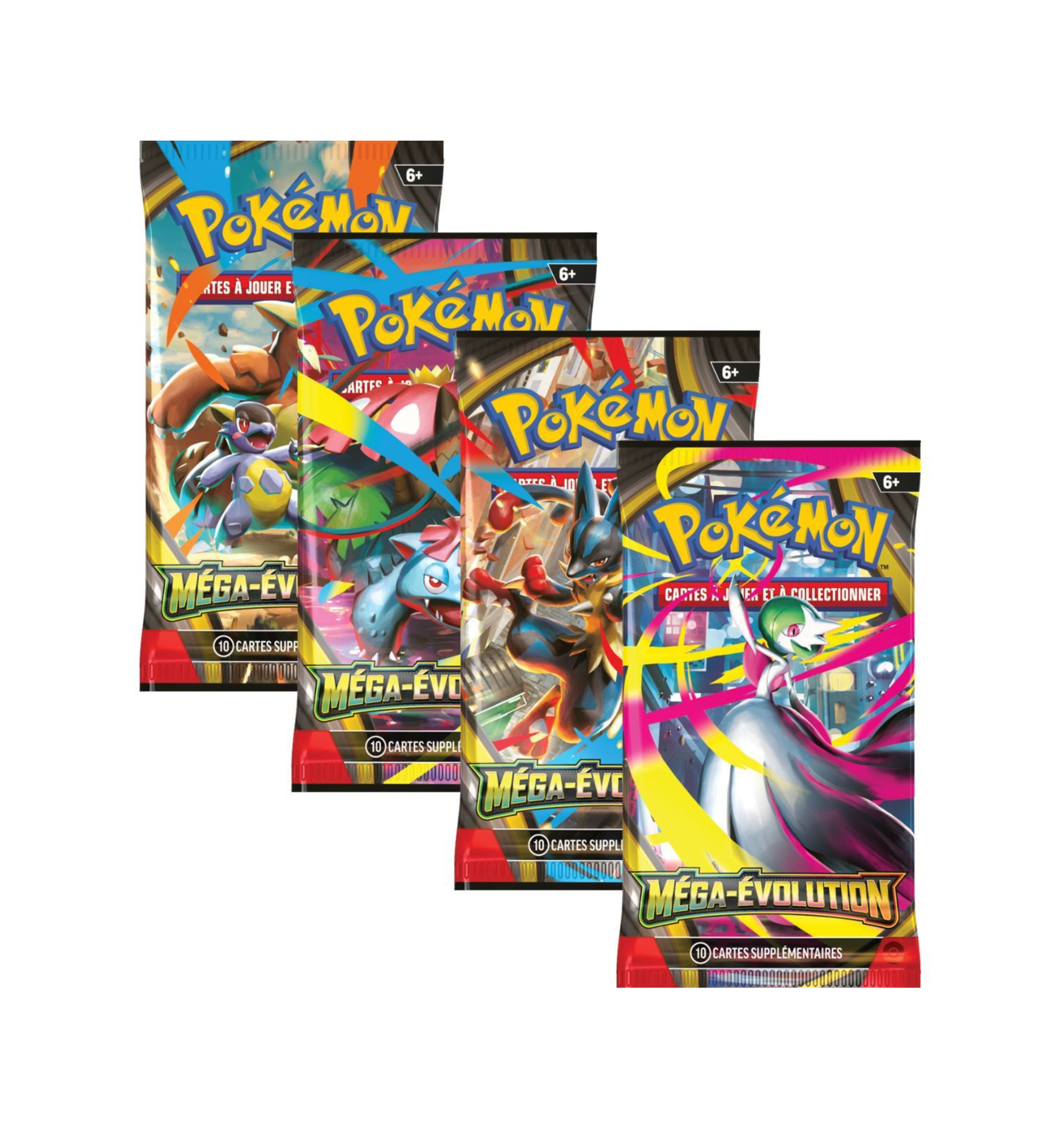 Artset Pokémon ME01 Méga Évolution composé de 4 boosters scellés français