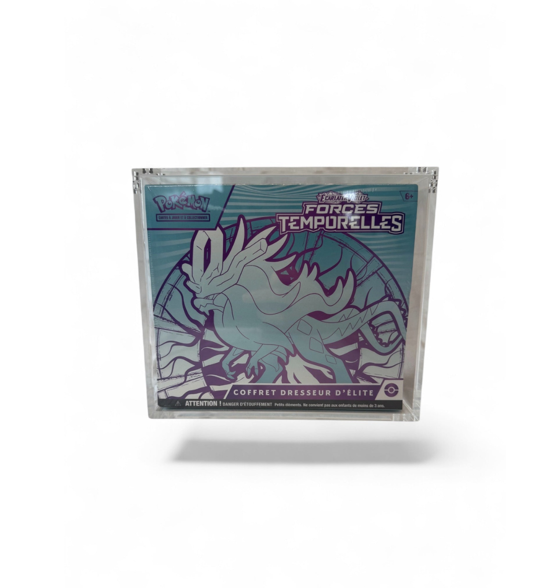 Protection acrylique magnétique pour ETB Pokémon – vue 2 | Sneyzencorp