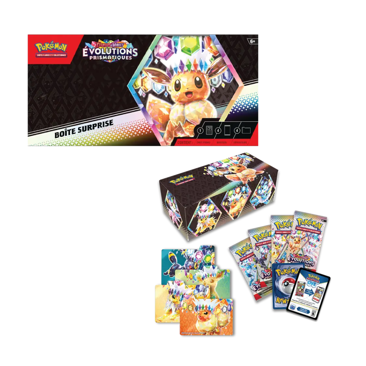 Boîte Surprise Pokémon EV8.5 Évolutions Prismatiques – Neuf et Scellé