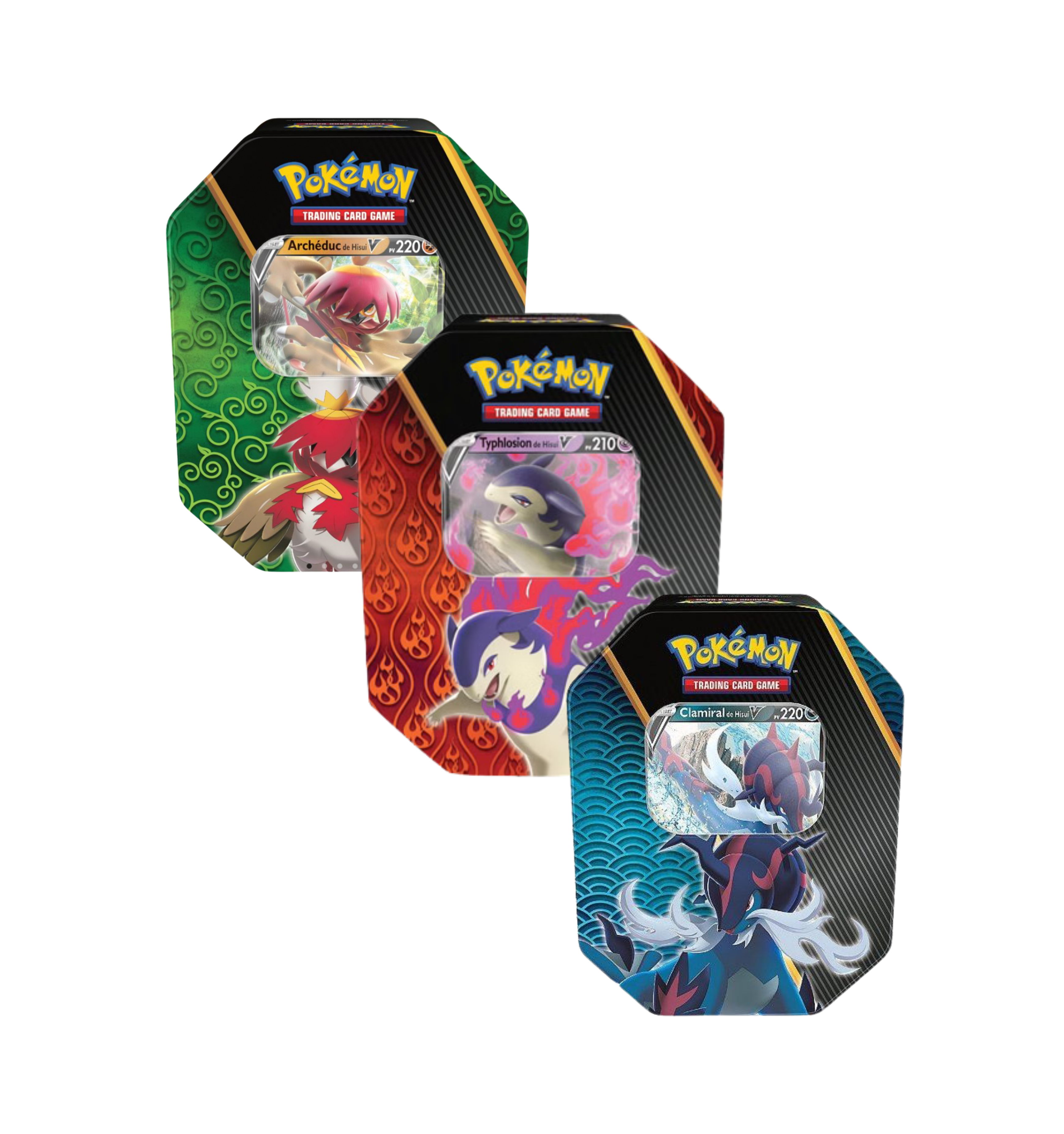 Trio Pokébox Hisui – Clamiral, Typhlosion & Archéduc
