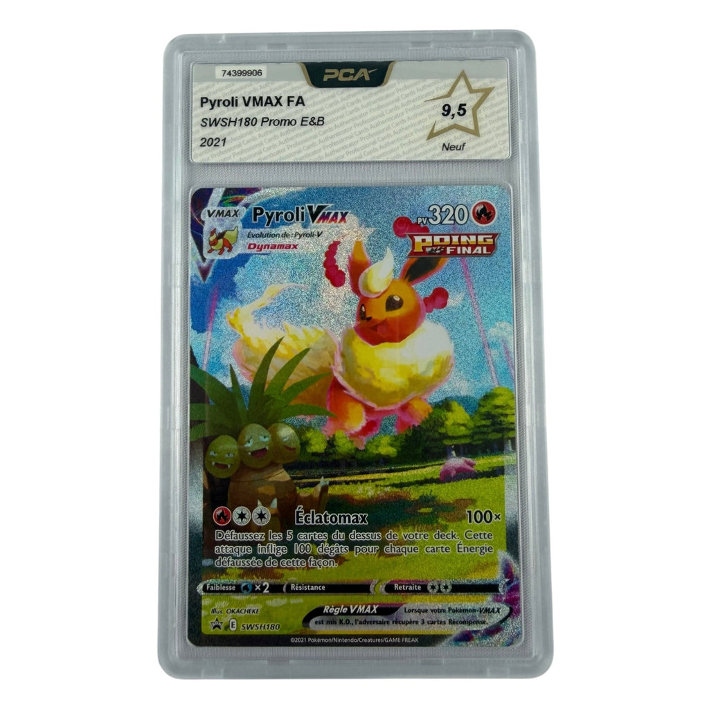 Carte Pokémon gradée Pyroli Vmax SWSH180 PCA 9.5 – recto | Sneyzencorp