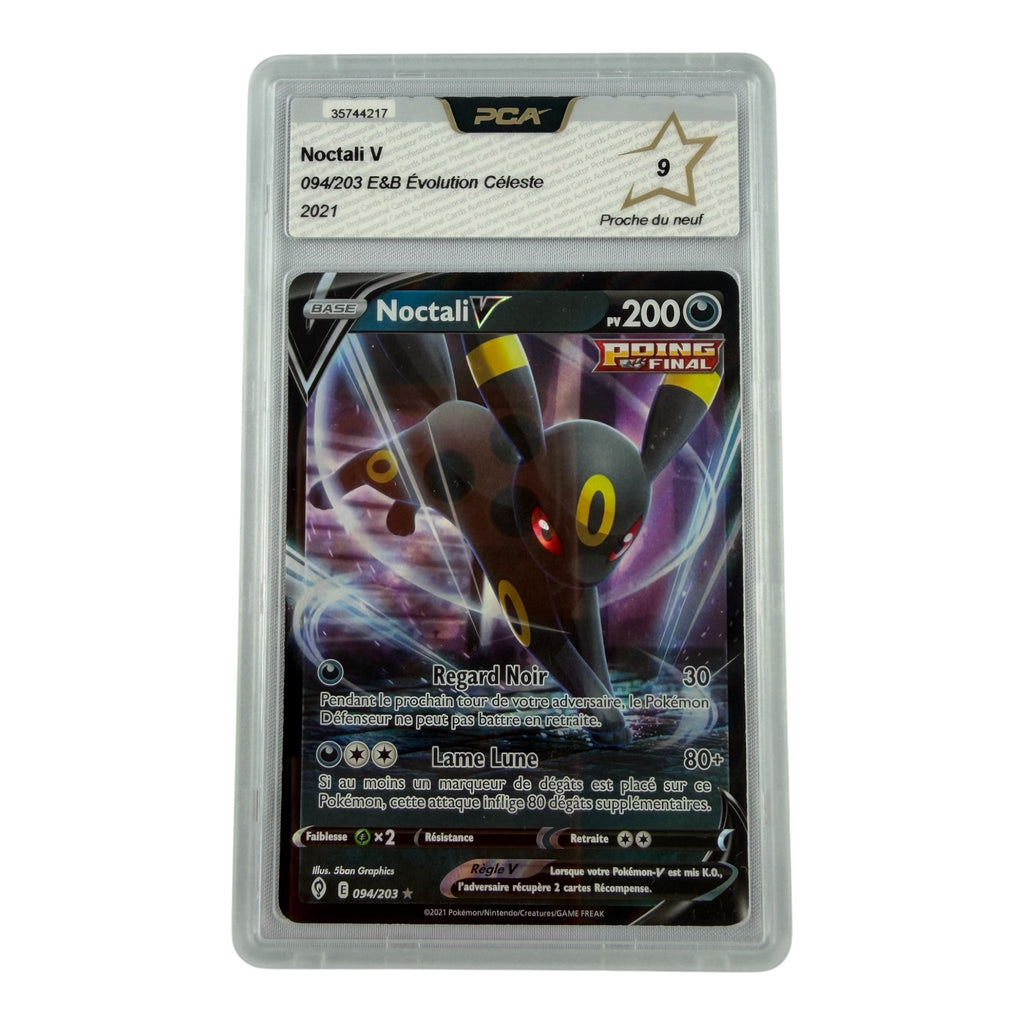 Carte Pokémon gradée Noctali V 094/203 PCA 9 – recto | Sneyzencorp