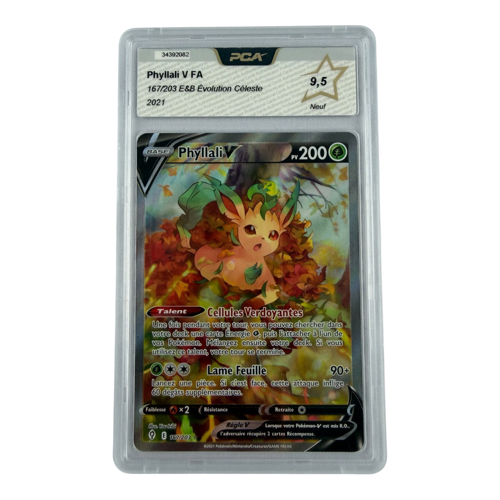 Carte Pokémon gradée Phyllali V 167/203 PCA 9.5 – recto | Sneyzencorp