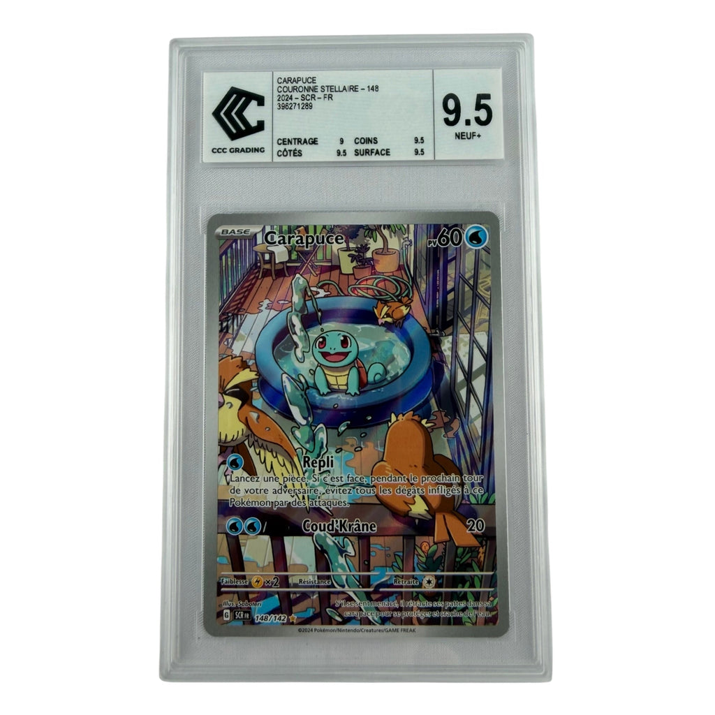 Carte Pokémon gradée Carapuce Ex 148/142 CCC 9.5 – recto | Sneyzencorp