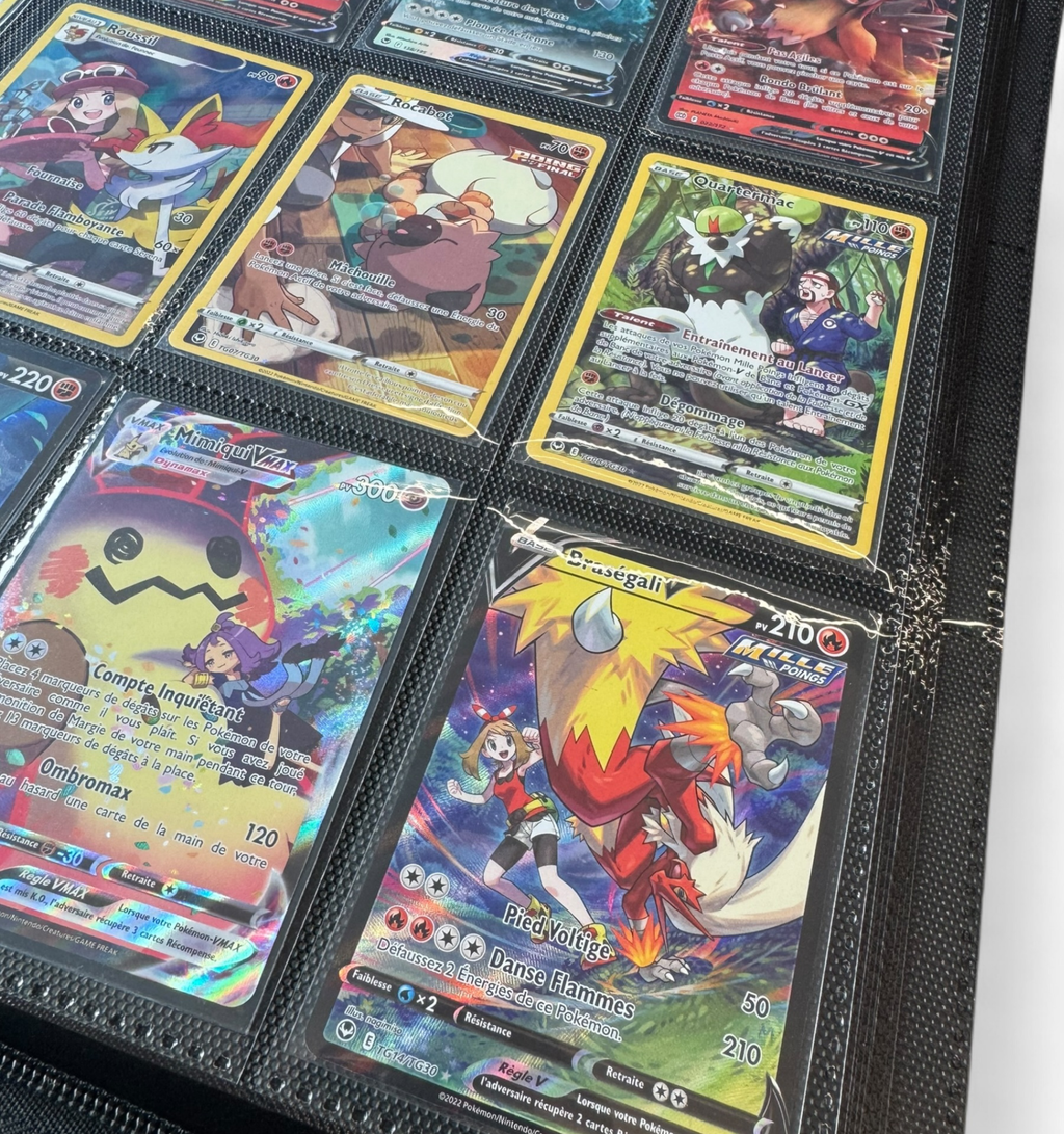 Binder 4x3 Noir Sneyzen Corp. - Classeur Pokémon 12 cartes par Page - sneyzencorp