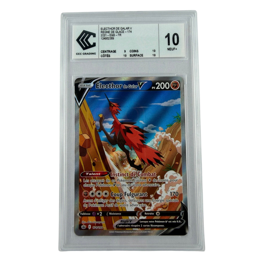 Carte Pokémon gradée Electhor de Galar V 174/198 CCC 10 – recto | Sneyzencorp