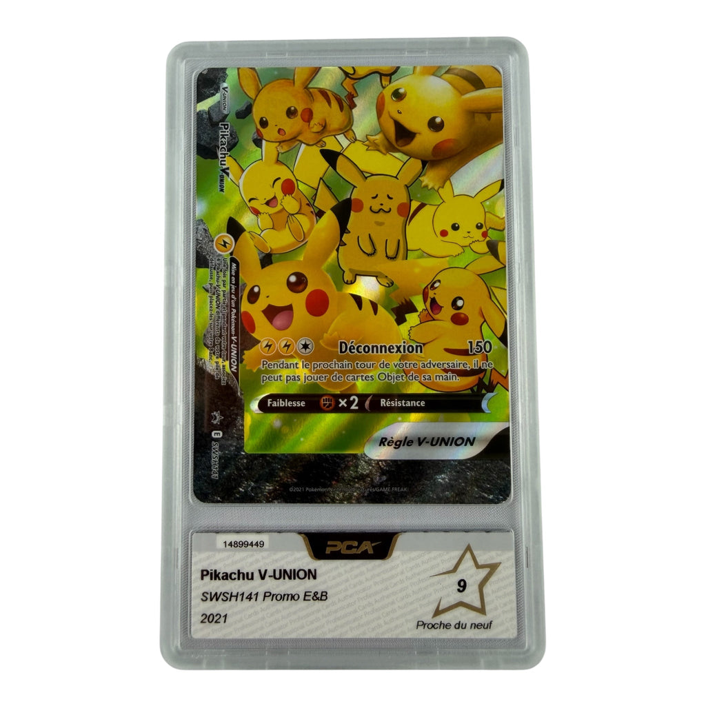 Carte Pokémon gradée Pikachu V-Union SWSH141 PCA 9 – recto | Sneyzencorp