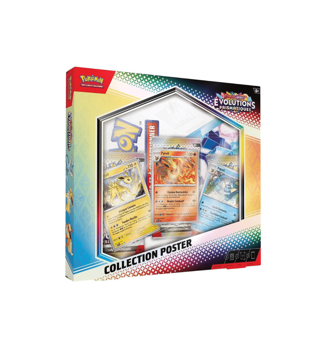 Coffret poster Pokémon EV8.5 Évolutions Prismatiques avec 3 boosters neuf et scellé | Sneyzencorp