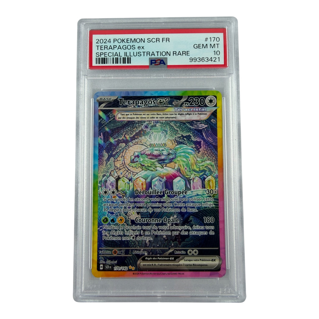 Carte Pokémon gradée Terapagos Ex 170/142 PSA 10 – recto | Sneyzencorp