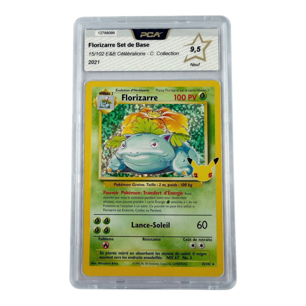 Carte Pokémon gradée Florizarre Célébration 15/102 PCA 9.5 – recto | Sneyzencorp