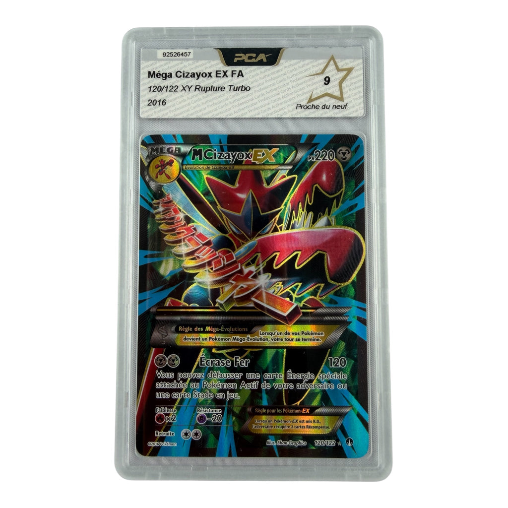 Carte Pokémon gradée Méga Cizayox Ex 120/122 PCA 9 – recto | Sneyzencorp