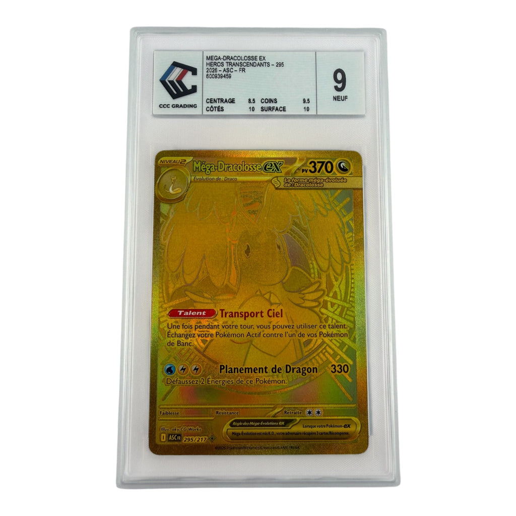 Carte Pokémon gradée Méga Dracolosse Ex Gold 295/217 CCC 9 – recto | Sneyzencorp