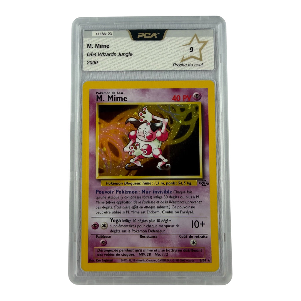 Carte Pokémon gradée Mr Mime Holo 6/64 PCA 9 – recto | Sneyzencorp