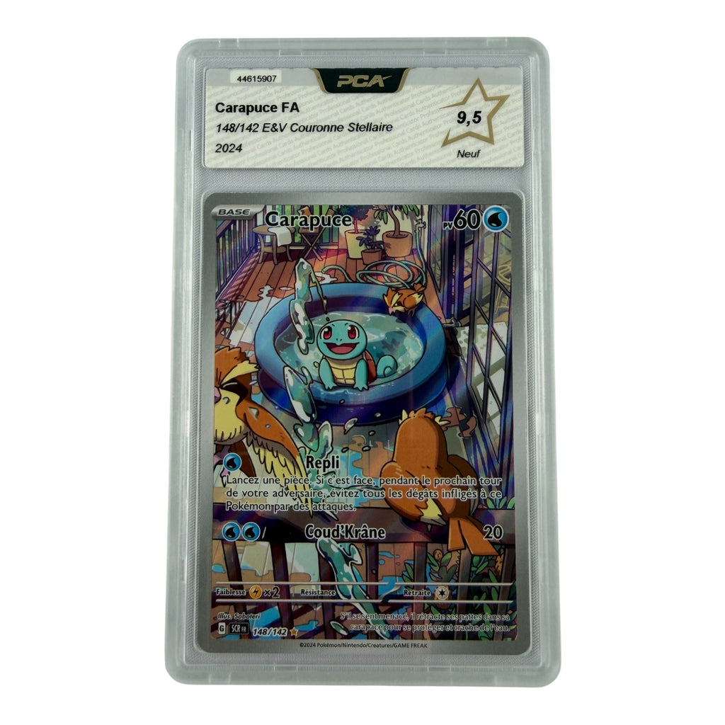 Carte Pokémon gradée Carapuce 148/142 PCA 9.5 – recto | Sneyzencorp