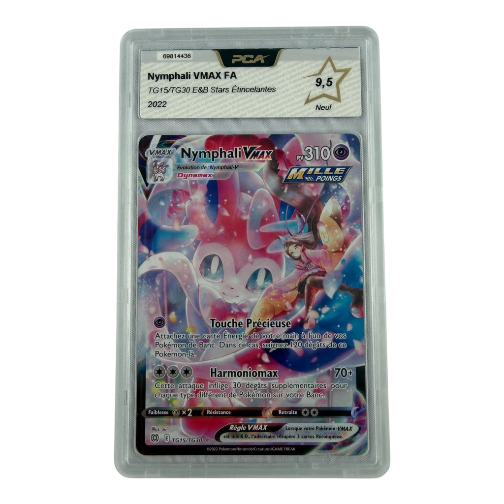 Carte Pokémon gradée Nymphali Vmax TG15/TG30 PCA 9.5 – recto | Sneyzencorp