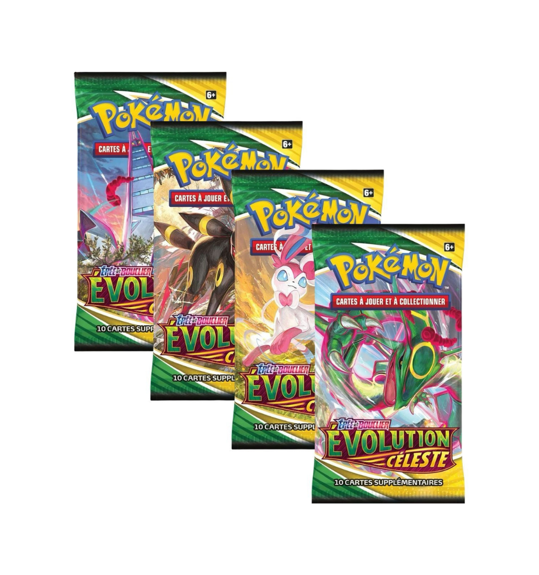 Artset 4 Boosters Pokémon EB07 Évolution Céleste NPNT - First Print (Provenance Display) - sneyzencorp