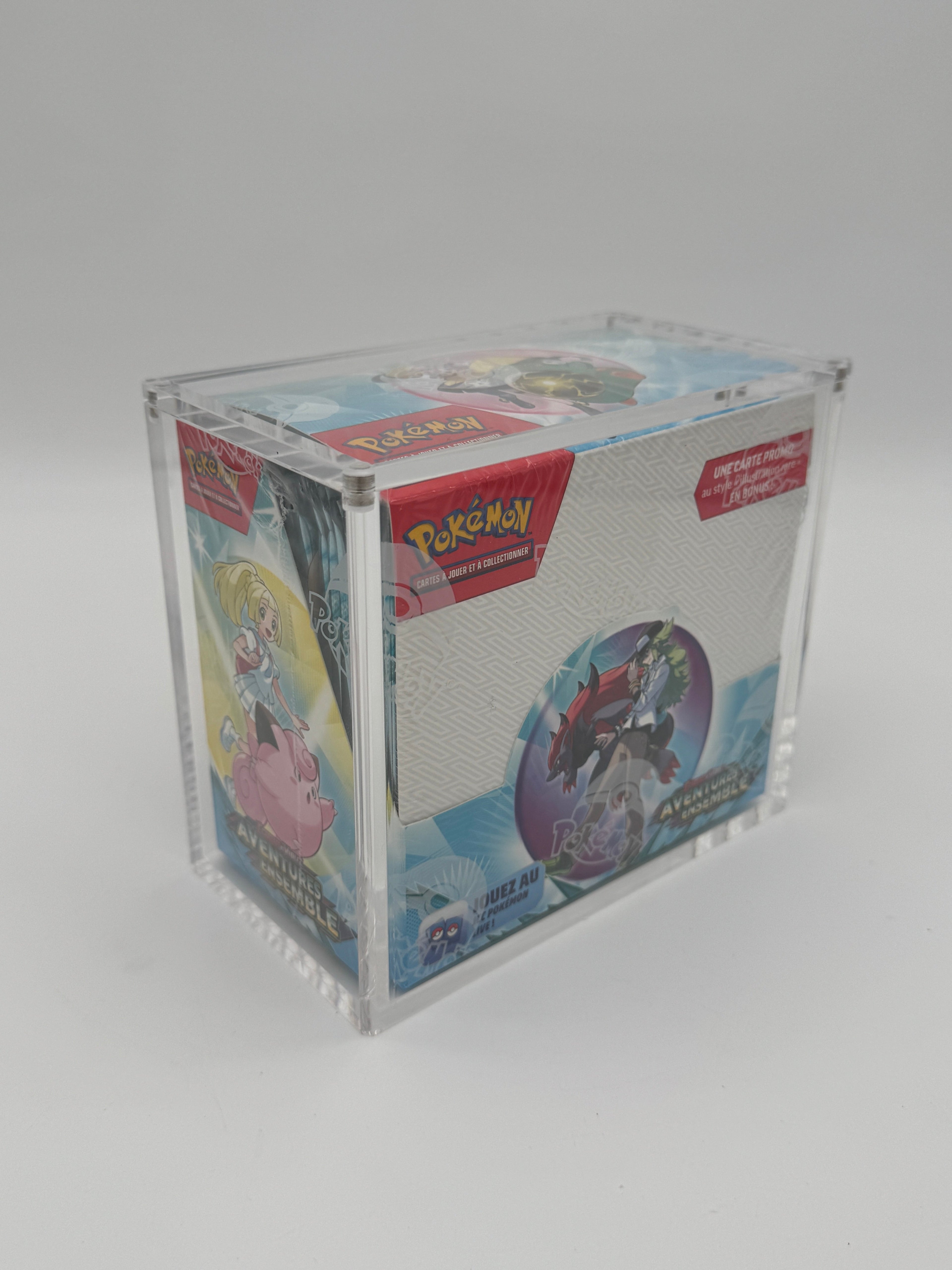 Protection acrylique magnétique Protech pour Display Pokémon FR, produit pour protéger vos displays sur Sneyzencorp.com