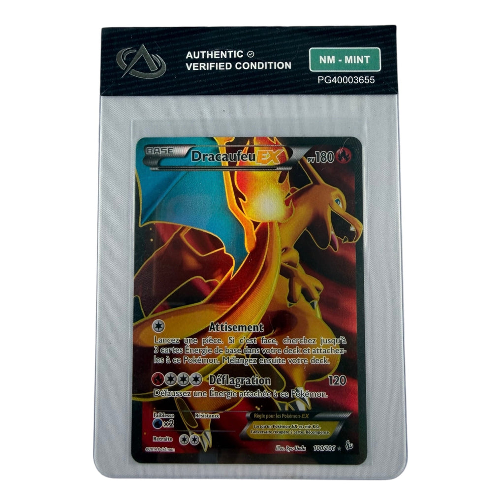 Carte Pokémon Dracaufeu EX 100/106 Pregrade NM-MINT – recto | Sneyzencorp