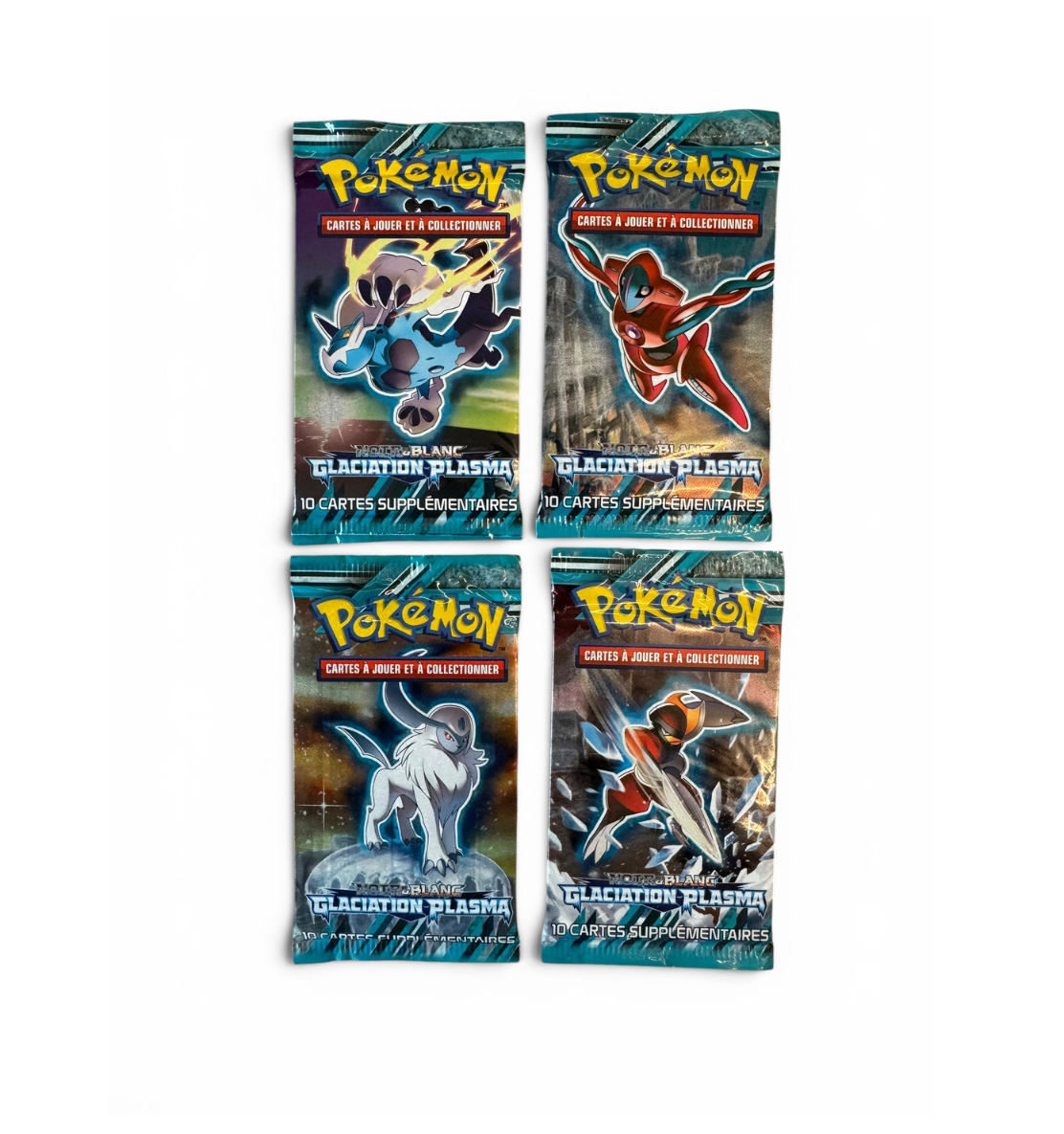 Artset 4 Boosters Pokémon Glaciation Plasma NB09 Défauts - sneyzencorp