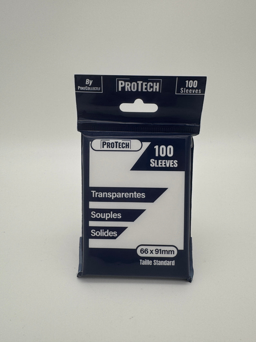 Paquet de 100 sleeves Protech protège cartes Pokémon et JCC, produit neuf pour protéger vos collections sur Sneyzencorp.com