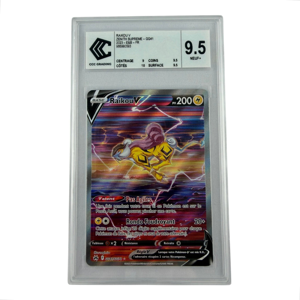 Carte Pokémon gradée Raikou V GG41/GG70 CCC 9.5 – recto | Sneyzencorp