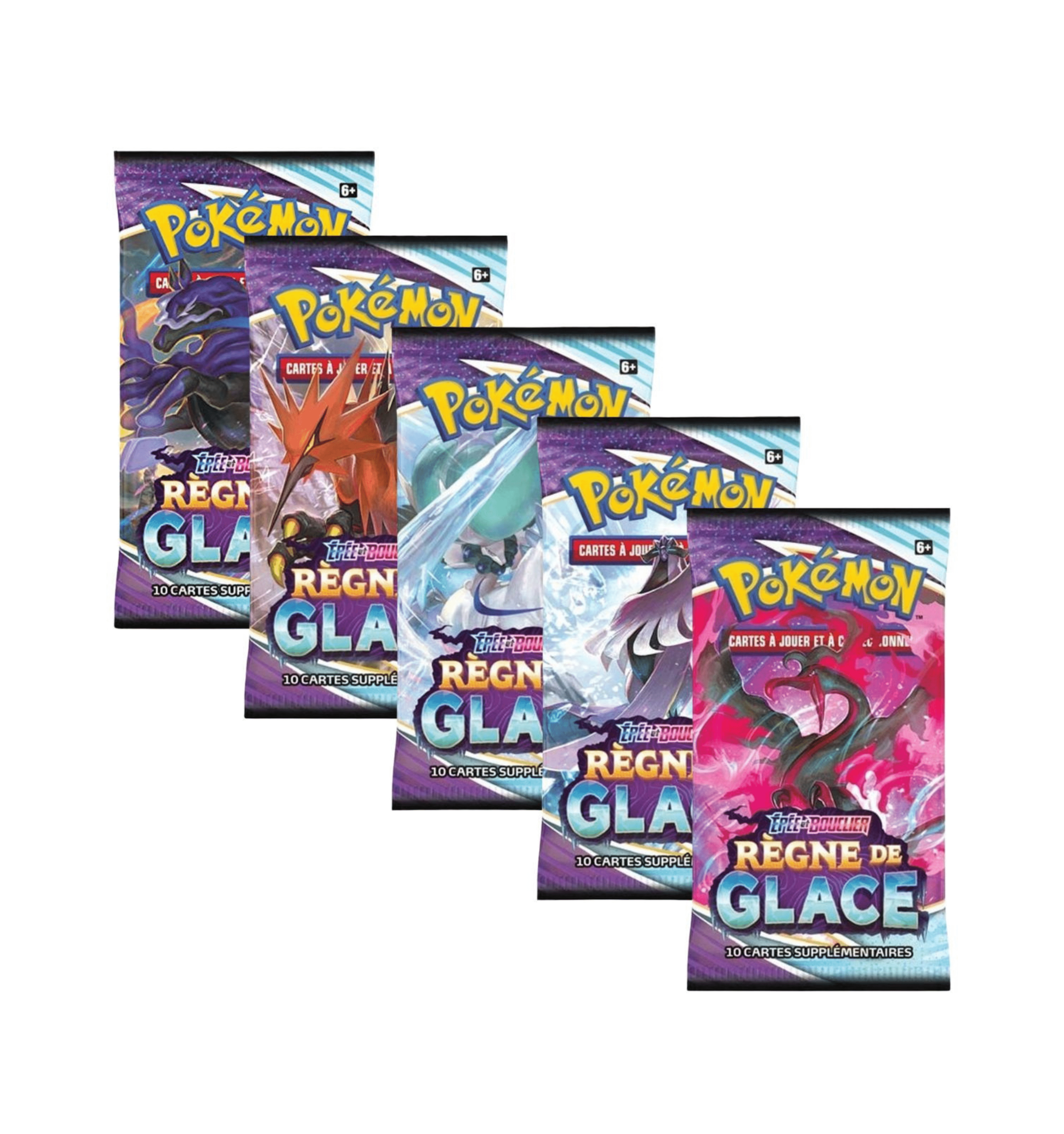 Artset EB06 Règne de Glace avec 5 boosters Pokémon neufs et scellés en français