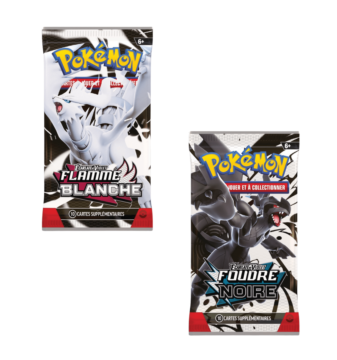 Pack de 2 booster - 1 Booster Flamme Blanche 1 Booster Foudre Noir Neuf et Scellé - sneyzencorp