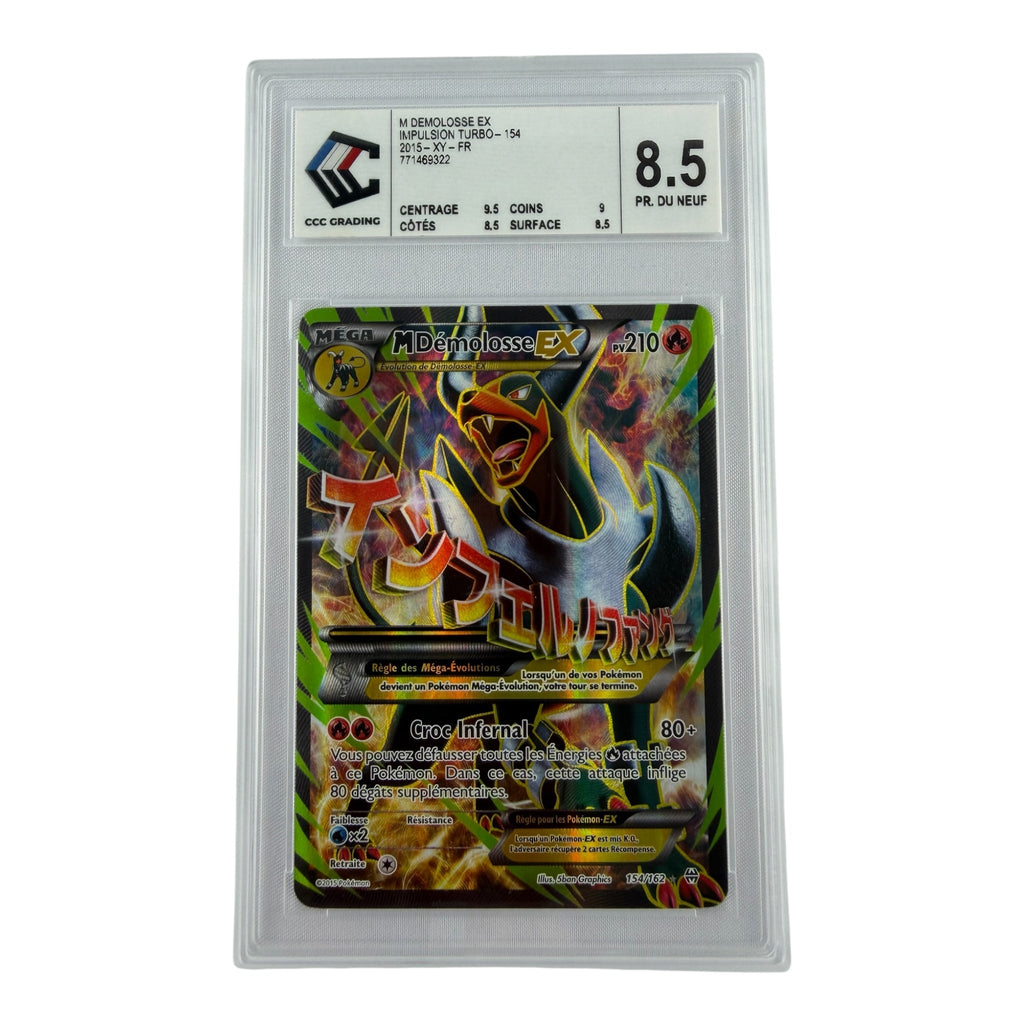 Carte Pokémon gradée Méga Démolosse Ex 154/162 CCC 8.5 – recto | Sneyzencorp