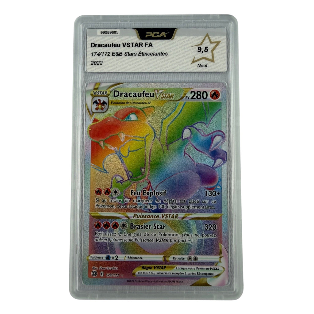 Carte Pokémon gradée Dracaufeu Vstar 174/172 PCA 9.5 – recto | Sneyzencorp
