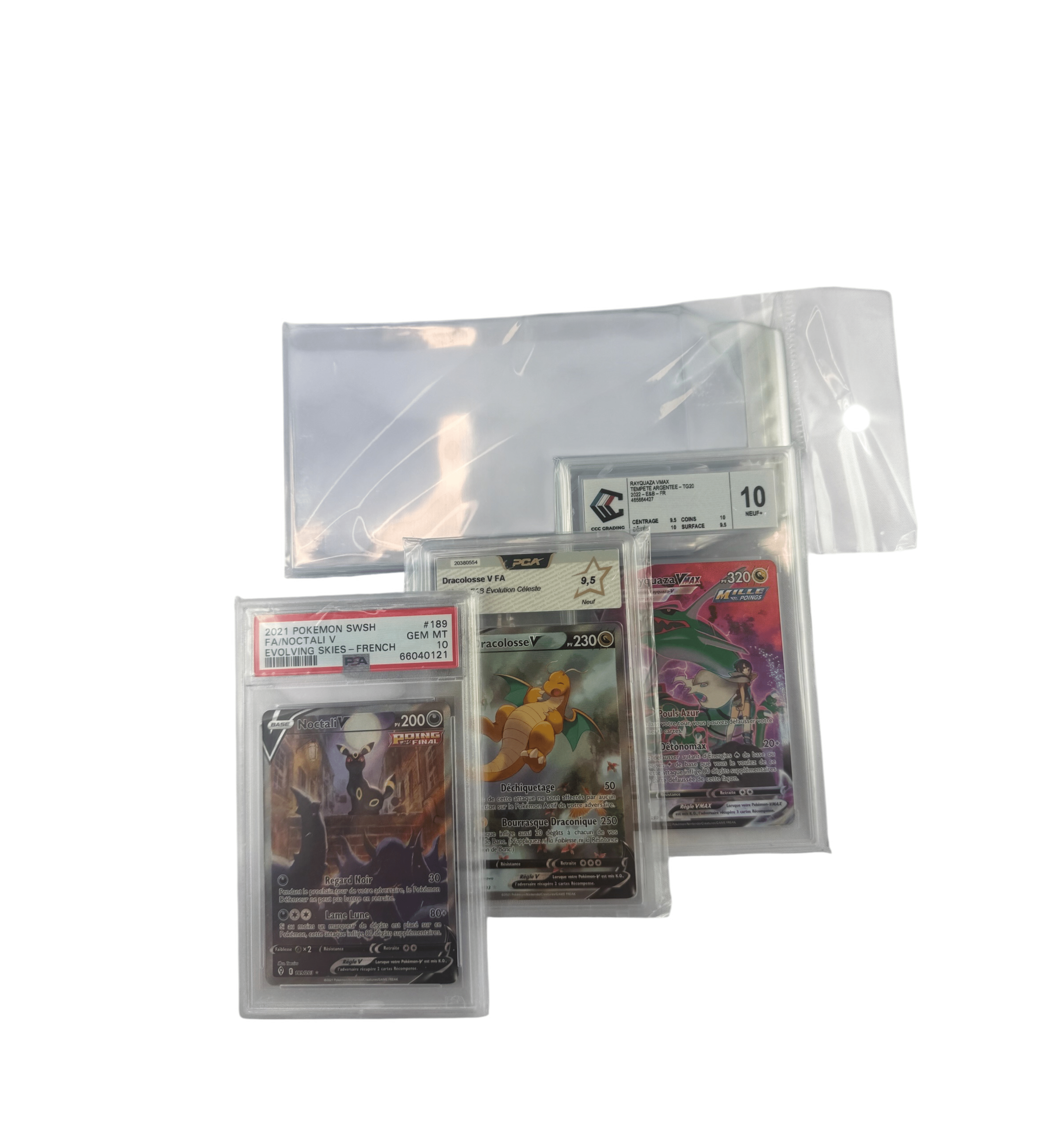 Sleeves pour Cartes Gradées – 50 Pièces (PSA, PCA, CCC) - sneyzencorp