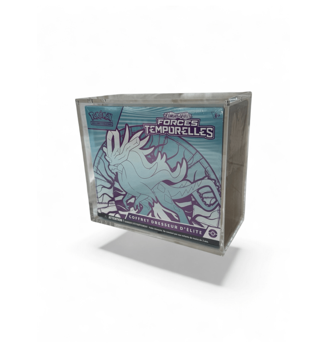 Protection acrylique magnétique pour ETB Pokémon – vue 3 | Sneyzencorp