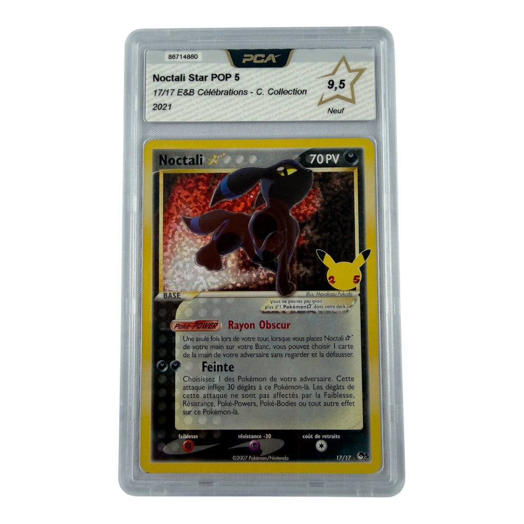 Carte Pokémon gradée Noctali Star 17/17 PCA 9.5 – recto | Sneyzencorp