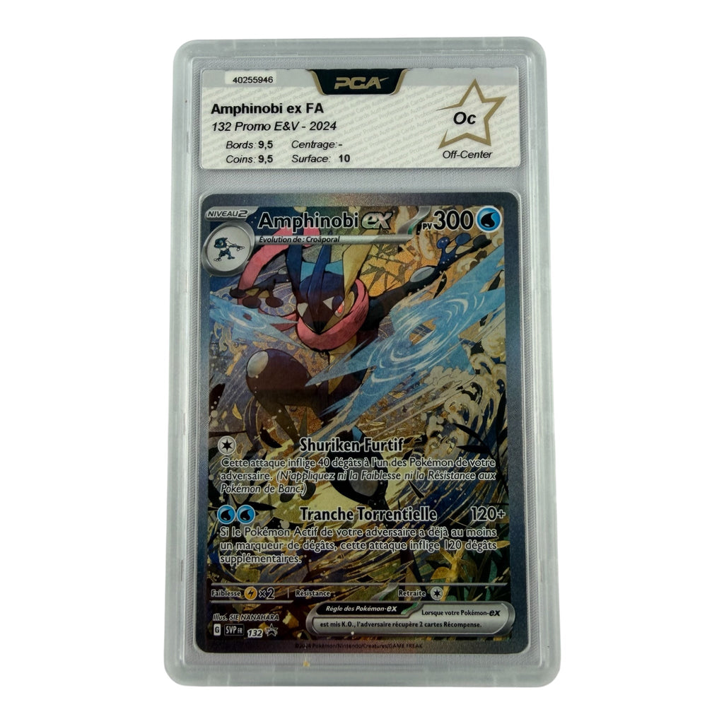Carte Pokémon gradée Amphinobi Ex 132 PCA Off Center – recto | Sneyzencorp