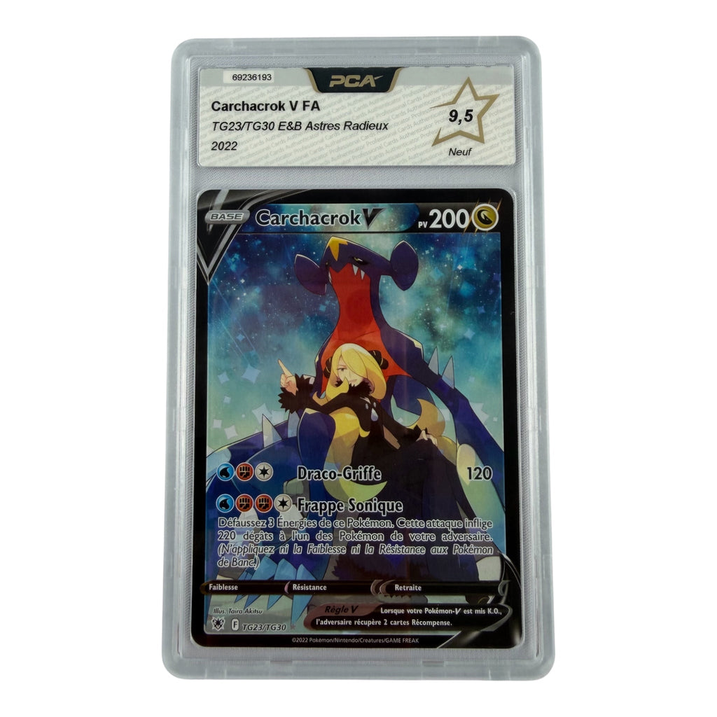Carte Pokémon gradée Carchacrok V TG23/TG30 PCA 9.5 – recto | Sneyzencorp