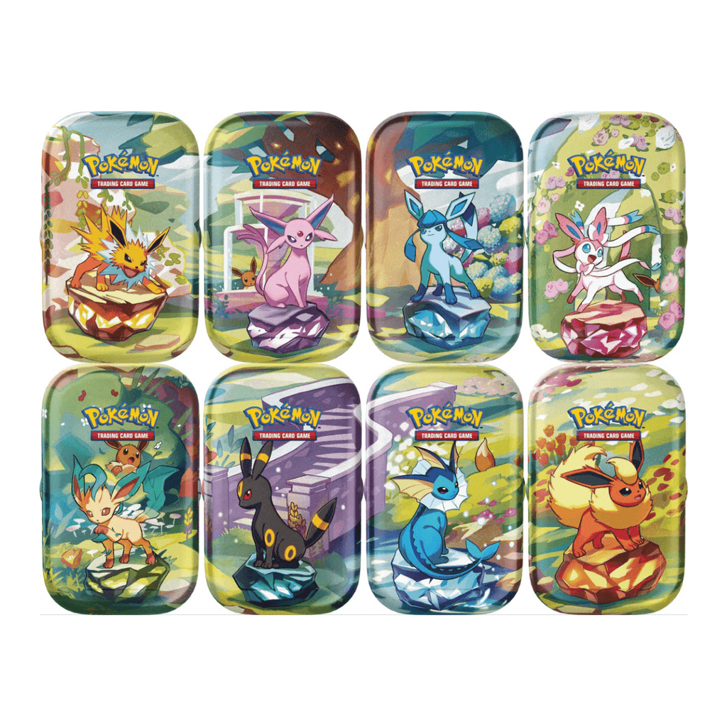 Display Pokémon EV8.5 Évolutions Prismatiques – Mini Tins Neuf et Scellé - sneyzencorp