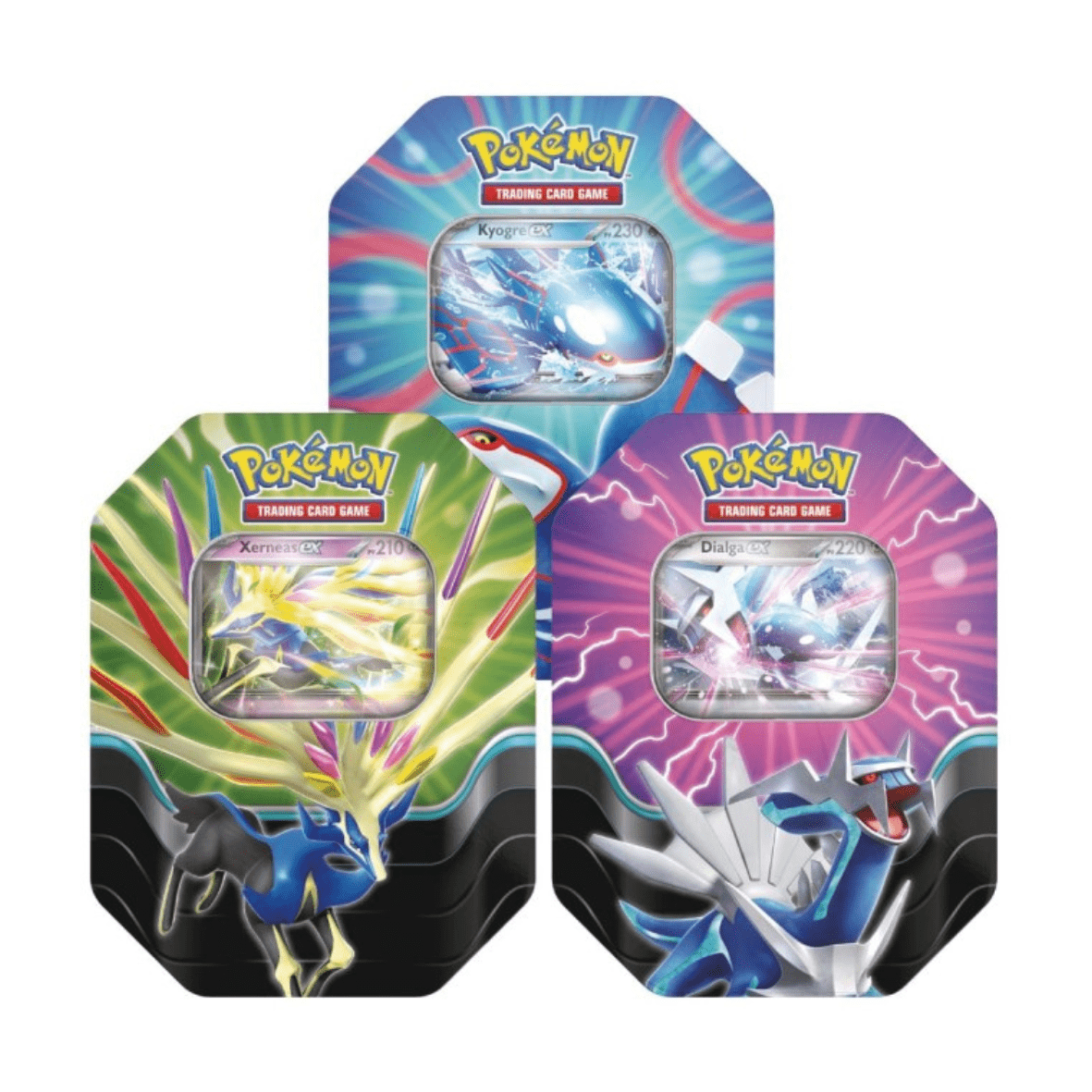 Pokébox Pokémon Kyogre, Dialga et Xerneas EX neuve et scellée, produit à ajouter à votre collection sur Sneyzencorp.com