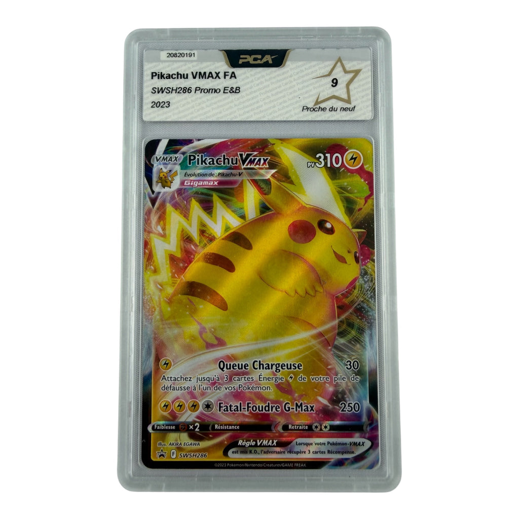 Carte Pokémon gradée Pikachu Vmax SWSH286 PCA 9 – recto | Sneyzencorp