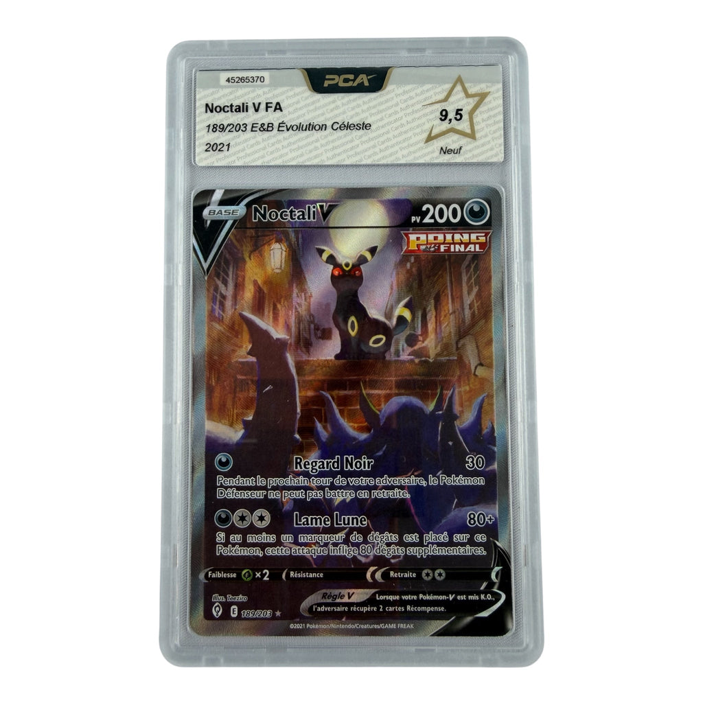 Carte Pokémon gradée Noctali V 189/203 PCA 9.5 – recto | Sneyzencorp