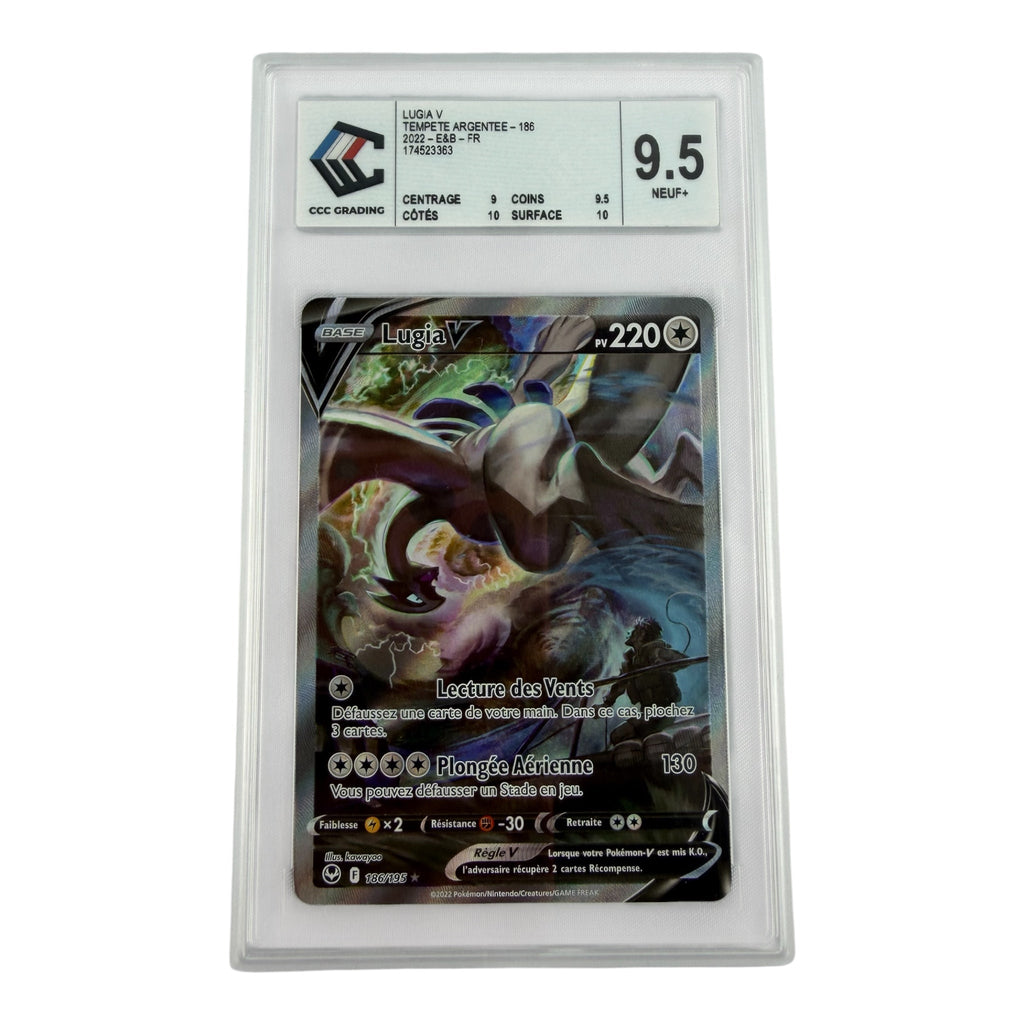 Carte Pokémon gradée Lugia V 186/195 CCC 9.5 – recto | Sneyzencorp