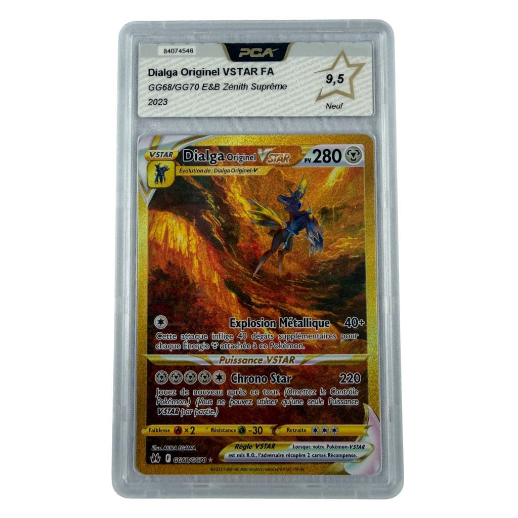 Carte Pokémon gradée Dialga Originel Vstar Gold GG68/GG70 PCA 9.5 – recto | Sneyzencorp
