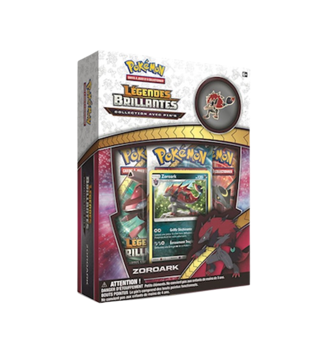 Coffret Pokémon SL3.5 Légendes Brillantes - Collection avec Pin's Zoroark Neuf et Scellé - sneyzencorp