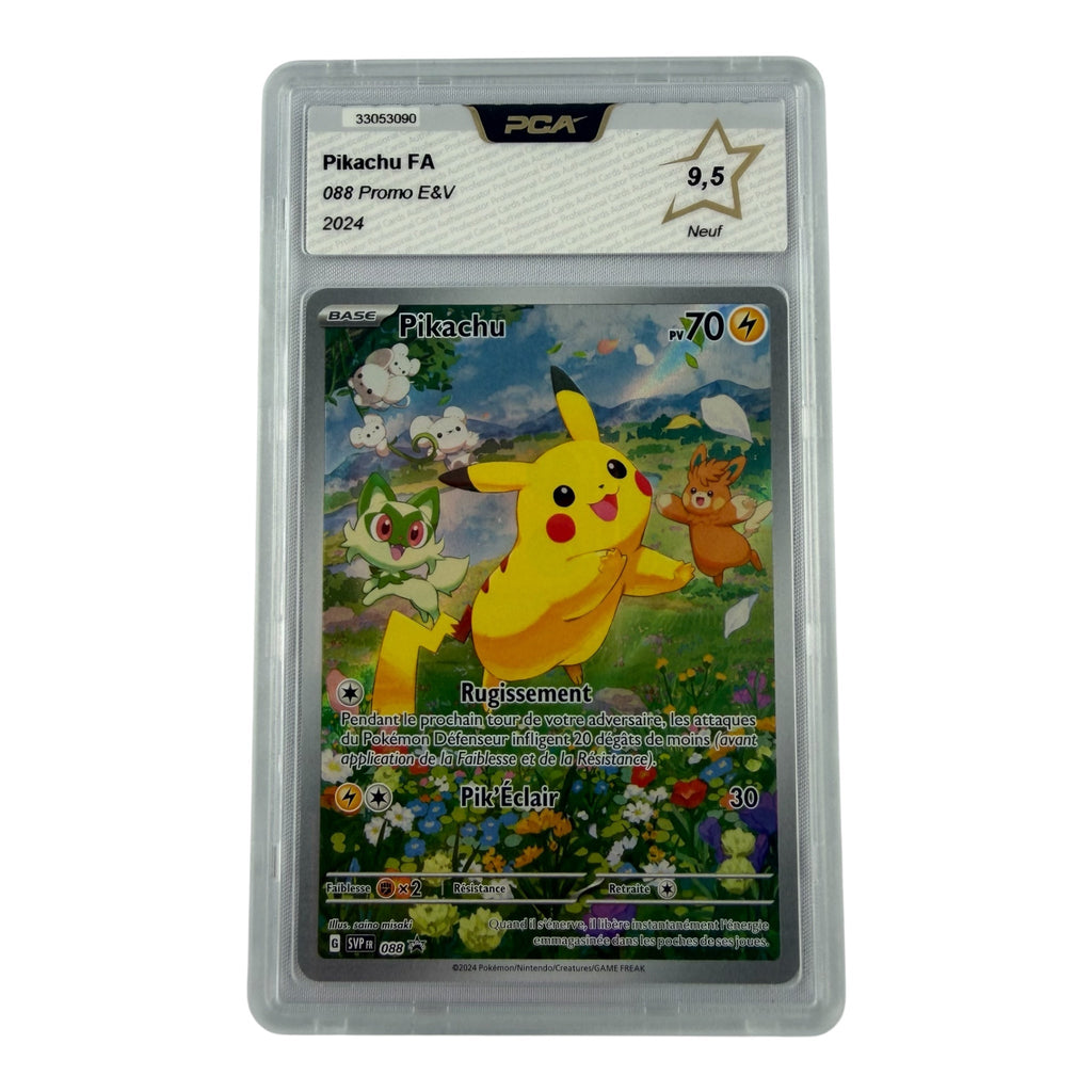 Carte Pokémon gradée Pikachu 088 PCA 9.5 – recto | Sneyzencorp