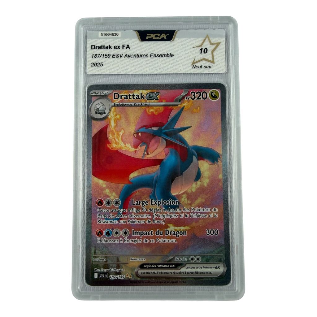 Carte Pokémon gradée Drattak Ex 187/159 PCA 10 – recto | Sneyzencorp