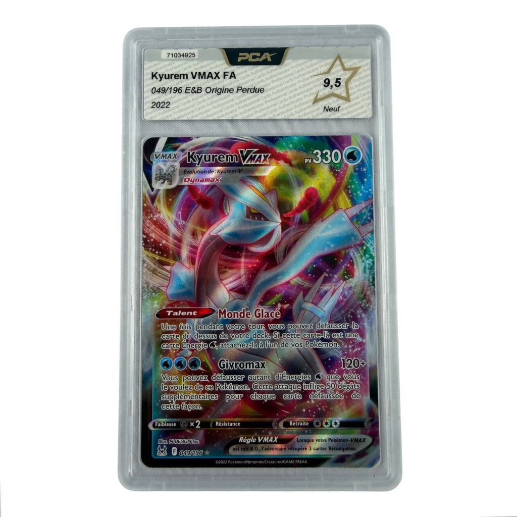 Carte Pokémon gradée Kyurem Vmax 049/196 PCA 9.5 – recto | Sneyzencorp