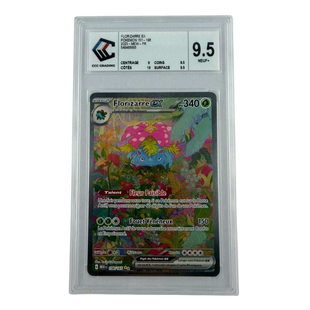 Carte Pokémon gradée Florizarre Ex 198/165 CCC 9.5 – recto | Sneyzencorp