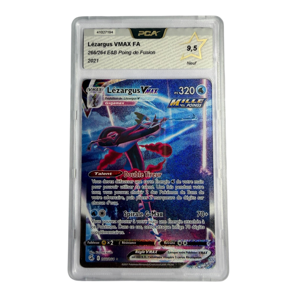 Carte Pokémon gradée Lézargus Vmax 266/264 PCA 9.5 – recto | Sneyzencorp