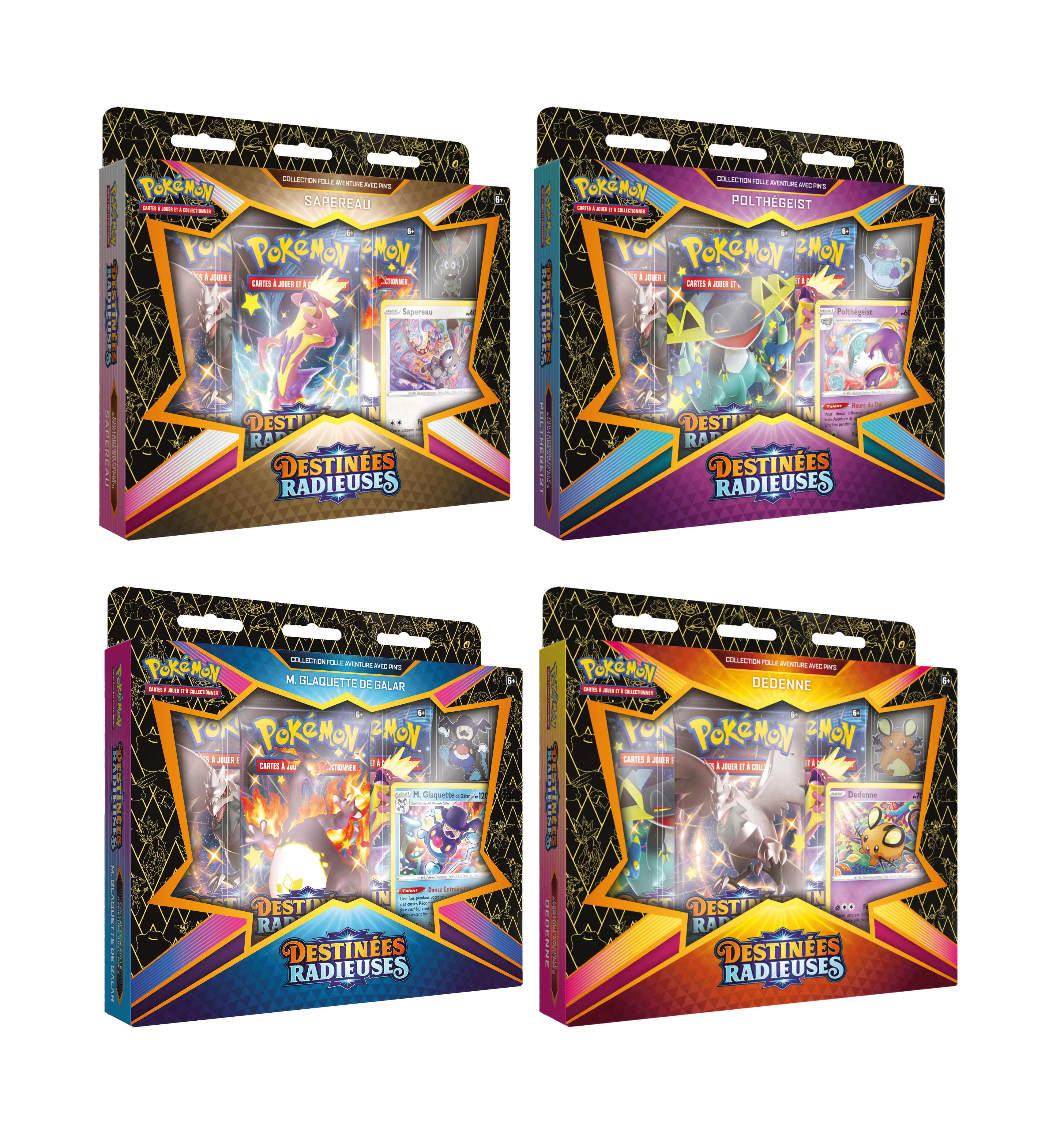 Artset 4 Tripacks Pokémon Destinées Radieuses EB4.5 - sneyzencorp