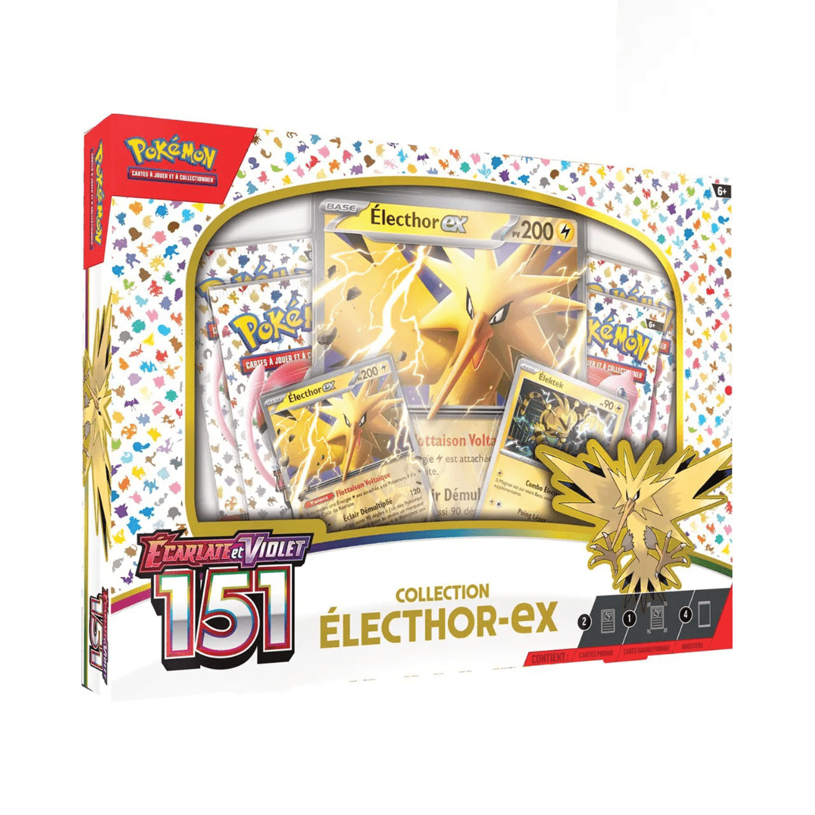 Coffret Pokémon 151 Électhor EV3.5 avec 4 boosters neufs et scellés, produit officiel pour collectionneurs – Sneyzencorp.com