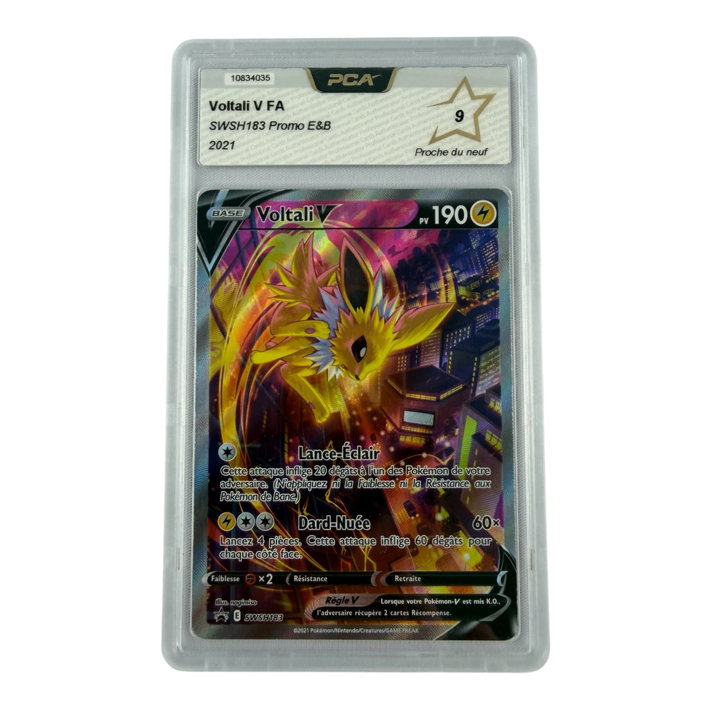 Carte Pokémon gradée Voltali V SWSH183 PCA 9 – recto | Sneyzencorp